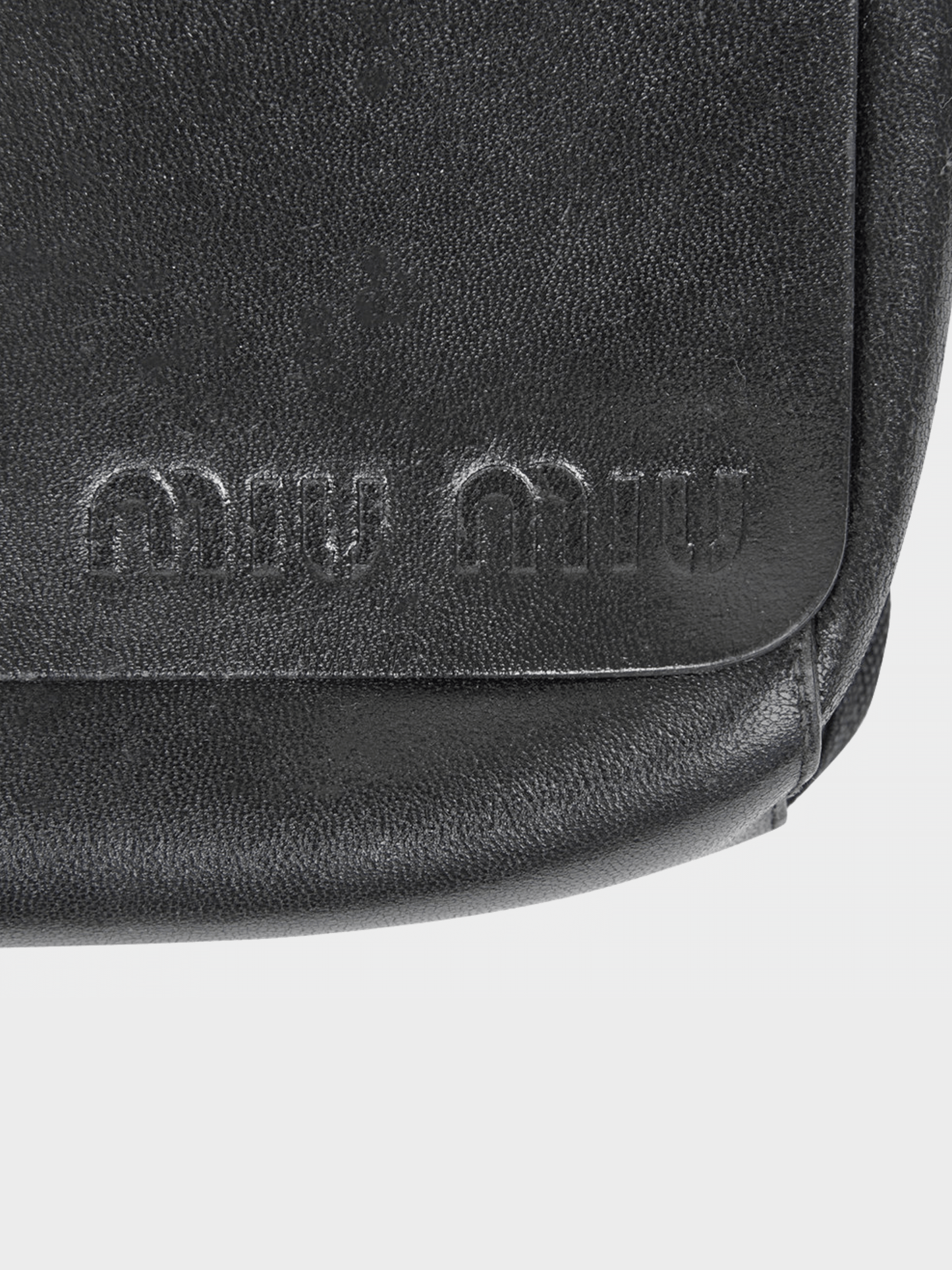 Miu Miu FW 1999 Black Leather Mesh Bag