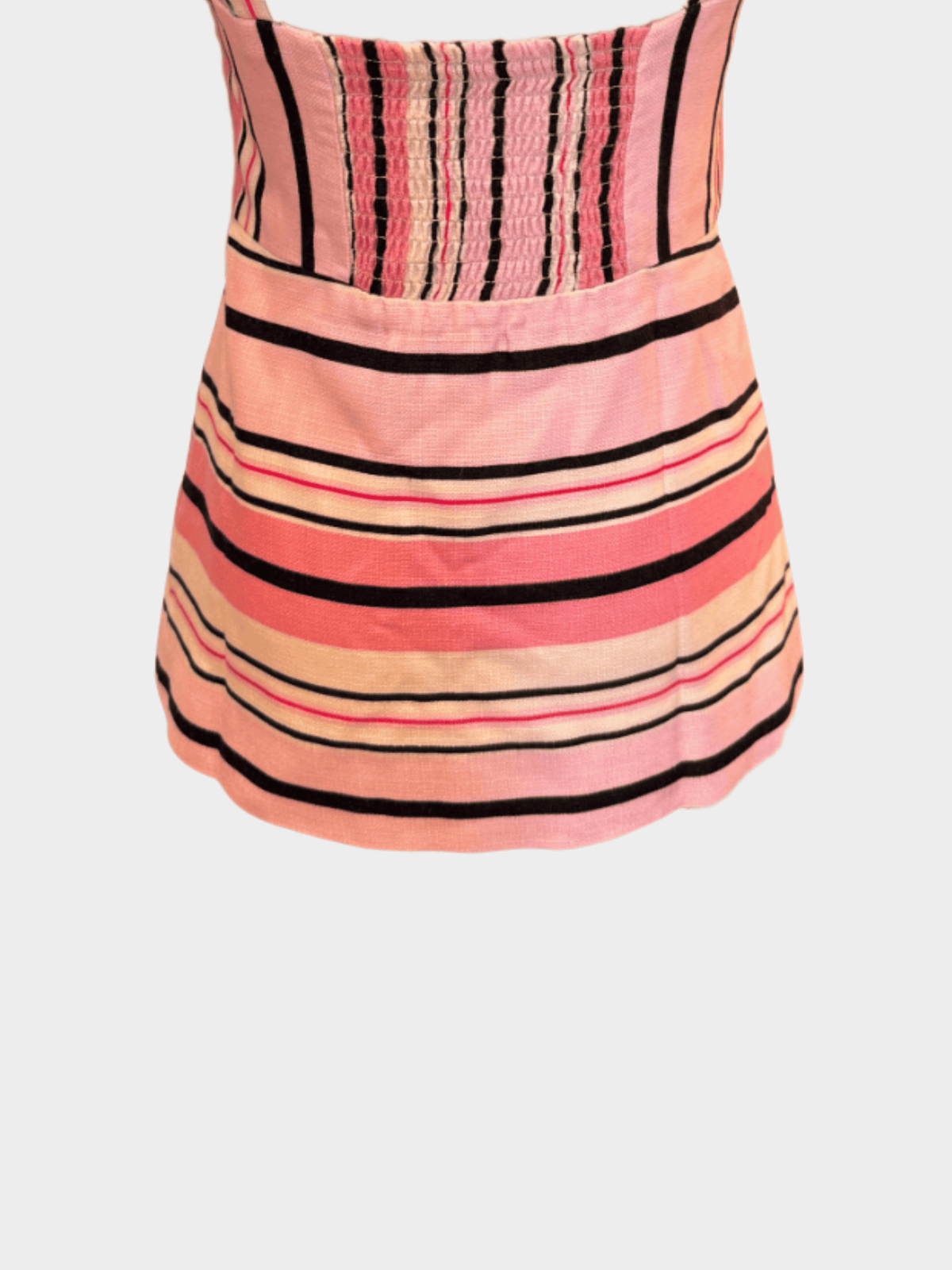 Valentino 2000s Pink Striped Cami V-Neck Top