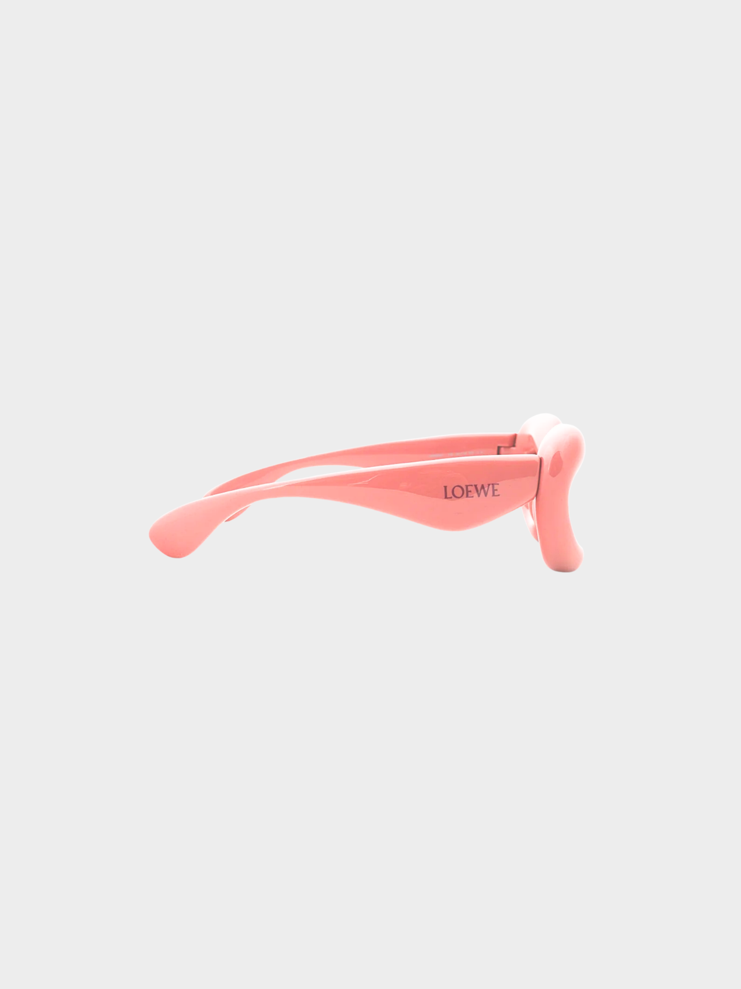 Loewe 2023 Shiny Pink Cat Eye Inflated Sunglasses