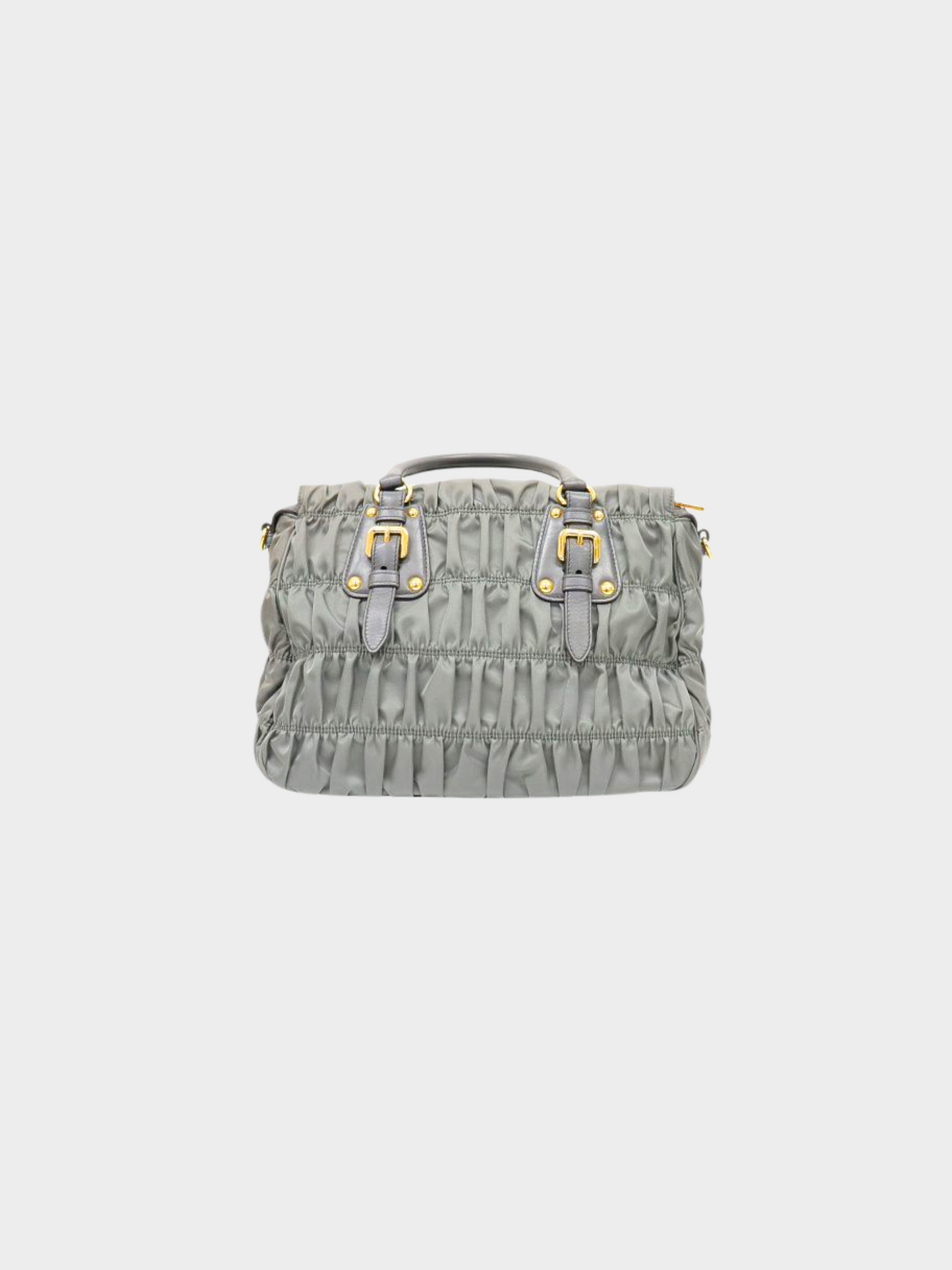 Prada 2000s Gray Tessuto Nylon 2-Way Bag