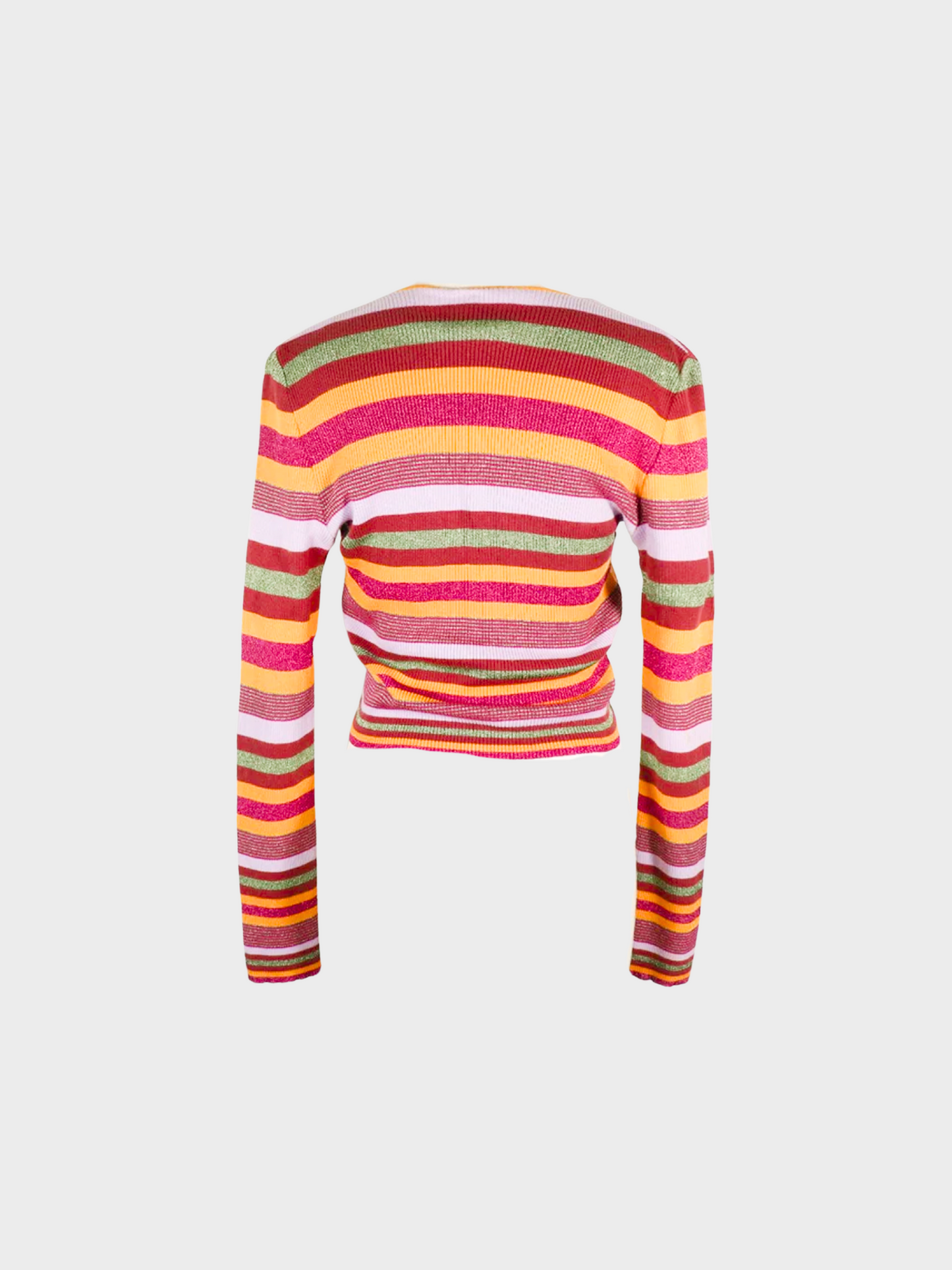 Chanel 2010s Multicolored Striped Knit Long Sleeve Top