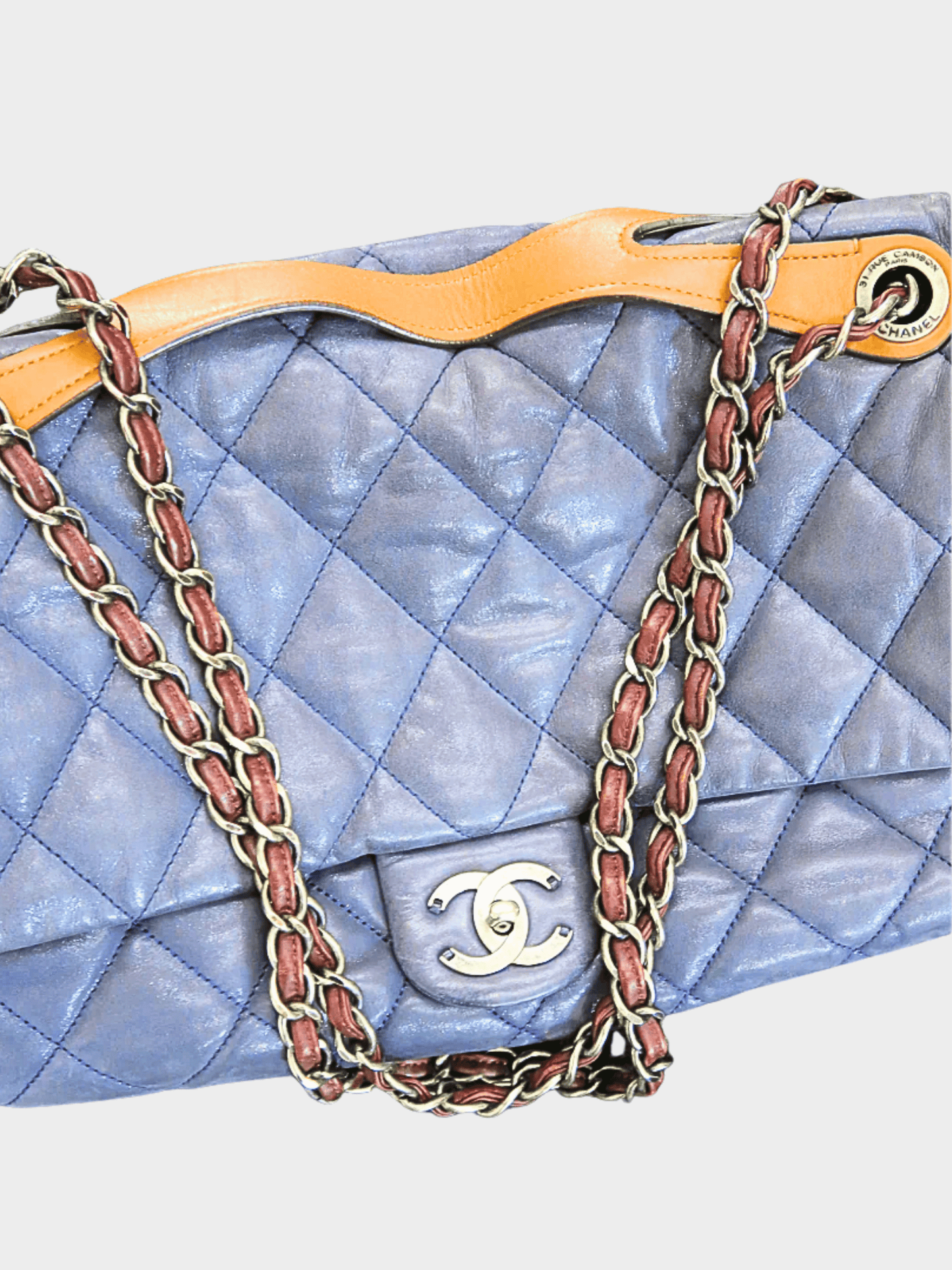 Chanel 2011 Azure Blue Jumbo Flap Bag