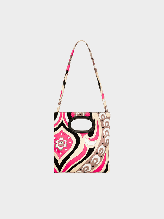 Emilio Pucci 2000s Multicolor Abstract Print Handbag