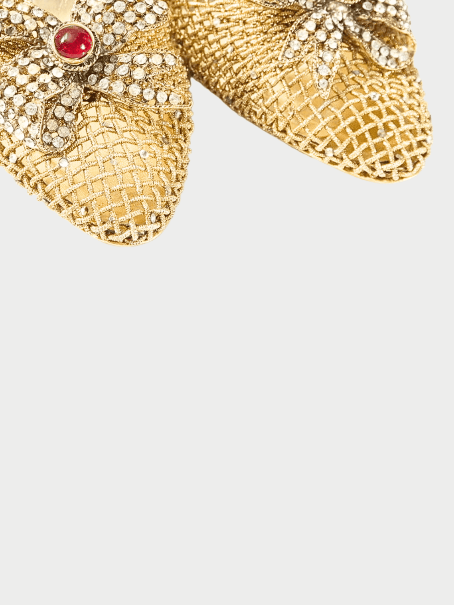 Chanel 2000s Rare Gold Mesh Slingback Heels