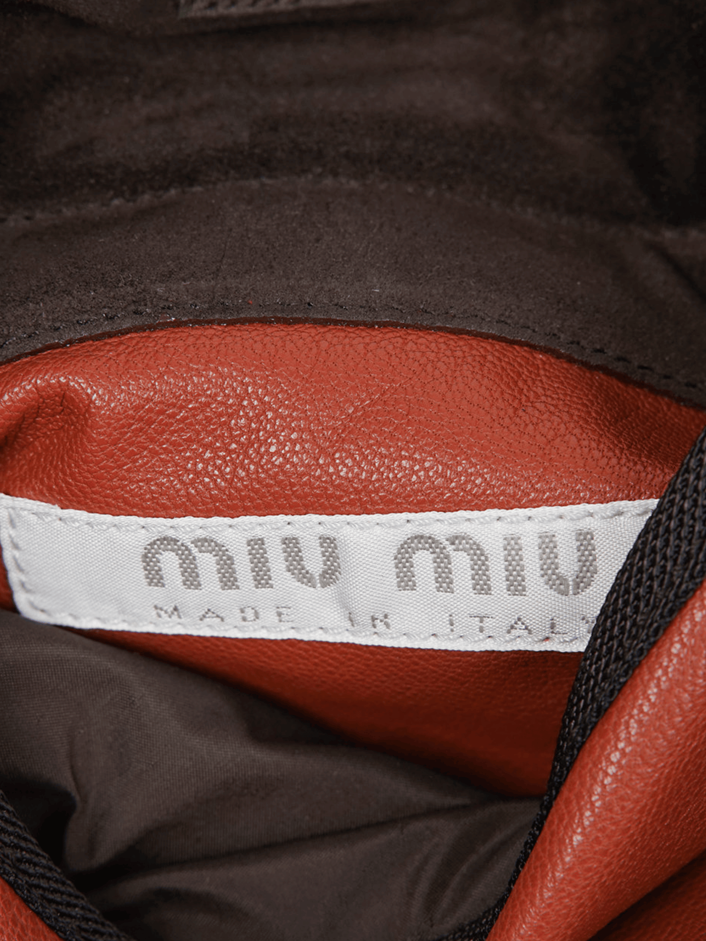 Miu Miu FW 1999 Orange Leather Waist Bag
