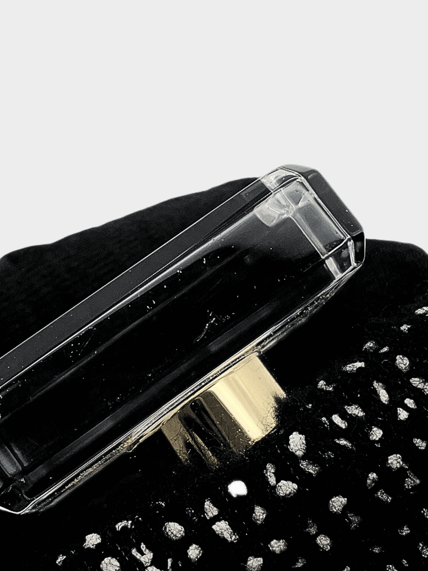 Chanel 2010s Black Tweed Perfume Bottle Clutch Bag