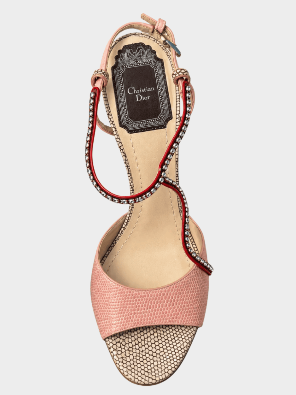 Christian Dior 2000s Pink Lizard Sandal Heels