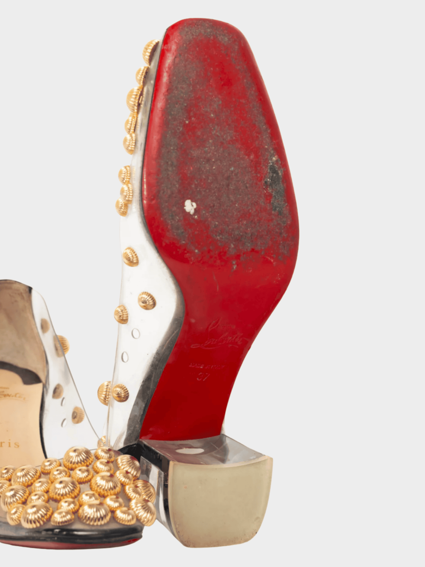 Christian Louboutin 2019 Clear PVC Studded Pumps