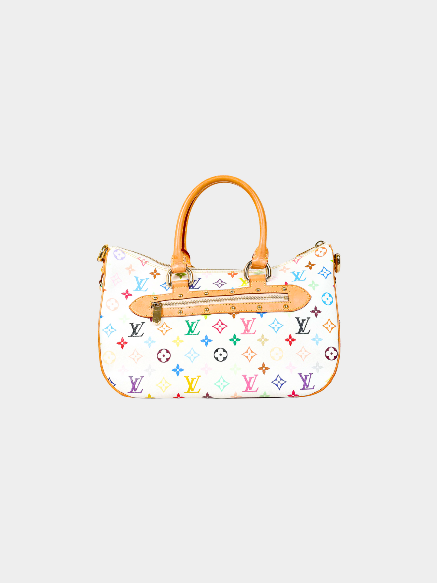Louis Vuitton 2007 Takashi Murakami White Multicolor Rita Monogram Bag
