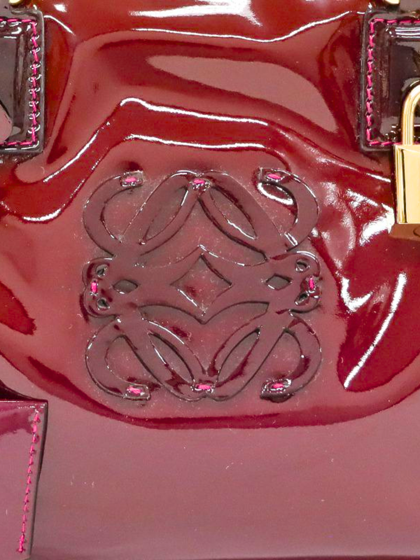 Loewe 2000s Red Patent Leather Amazona 28 Bag