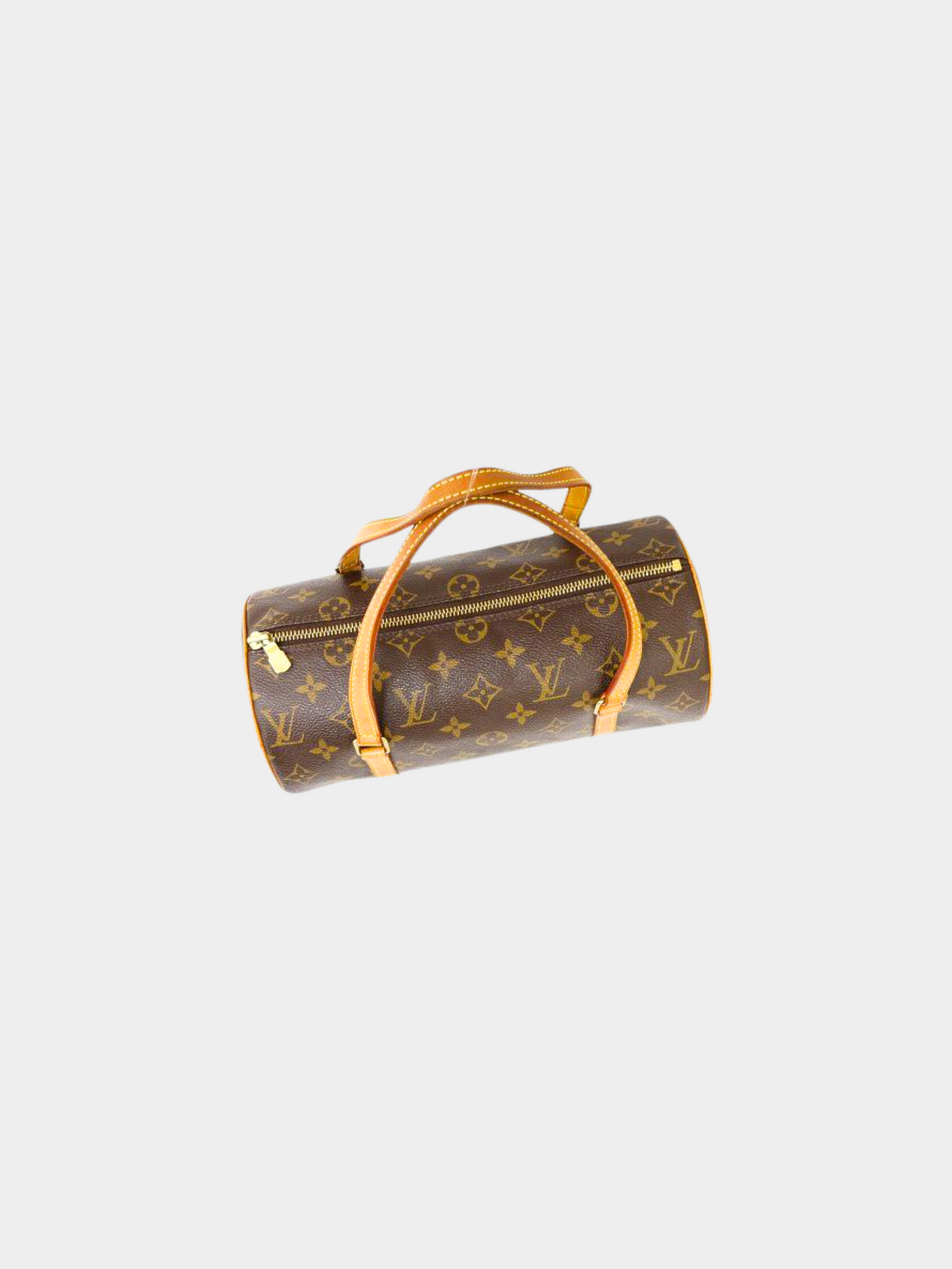 Louis Vuitton 2002 Monogram Coated Canvas Papillon 26 Barrel Bag