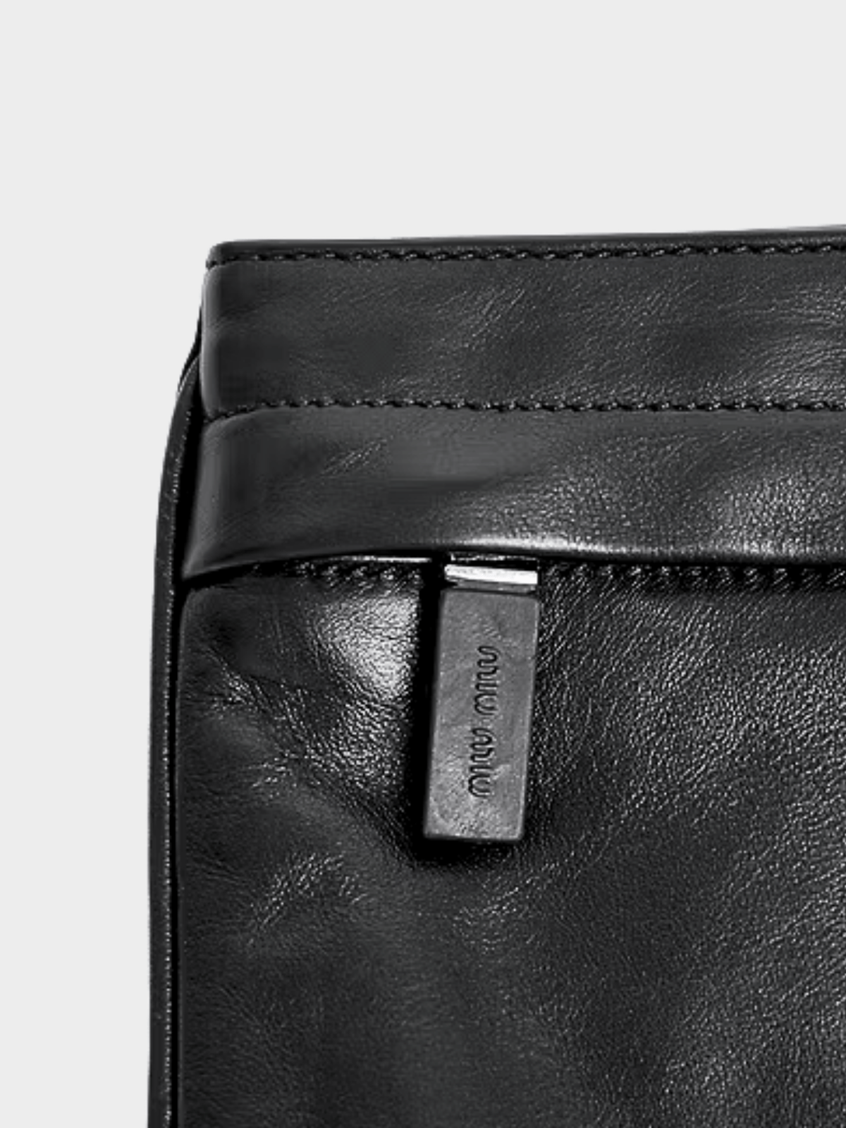 Miu Miu SS 1999 Black Leather Pouch