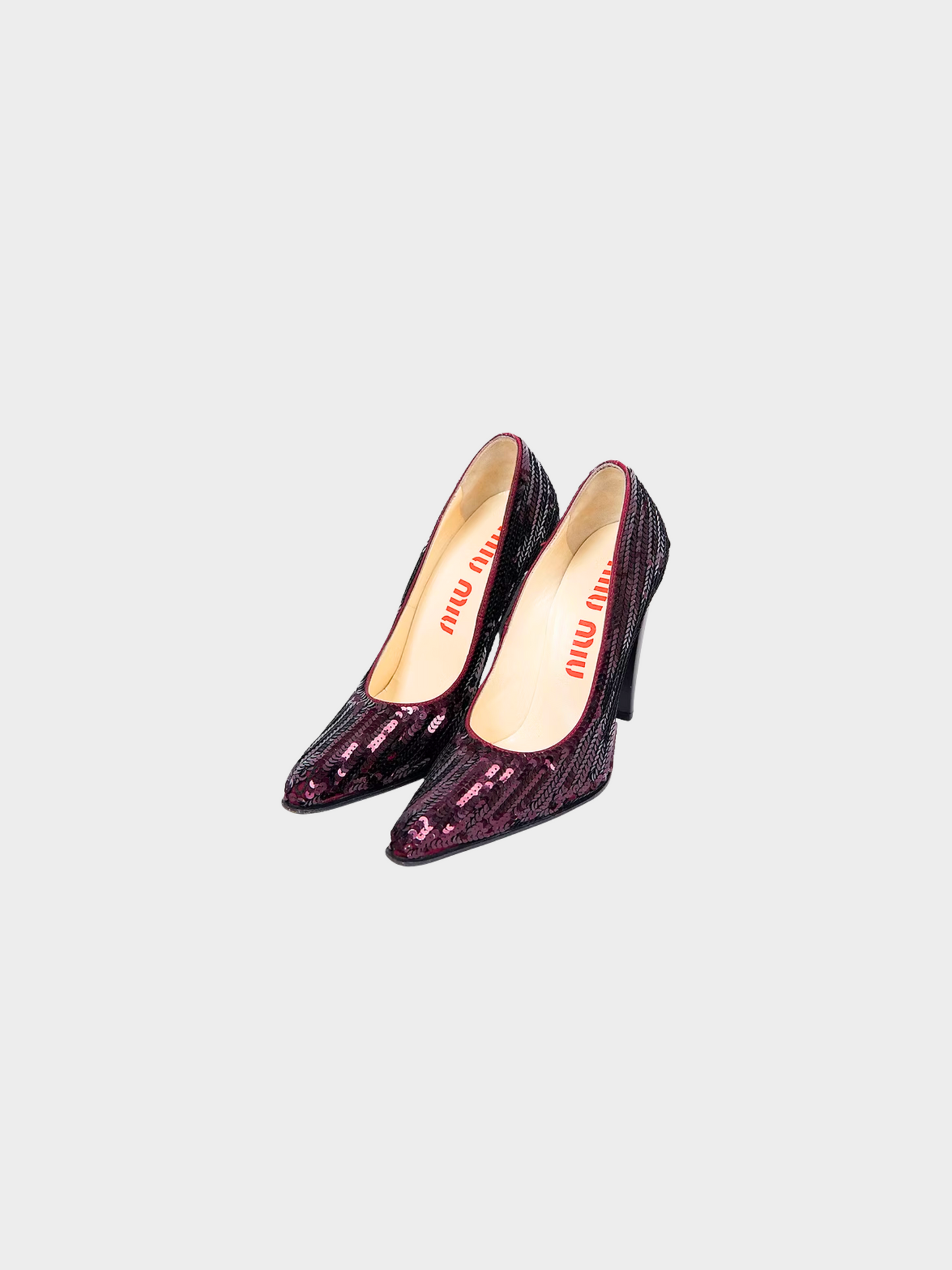 Miu Miu FW 1997 Purple Sequin Heels