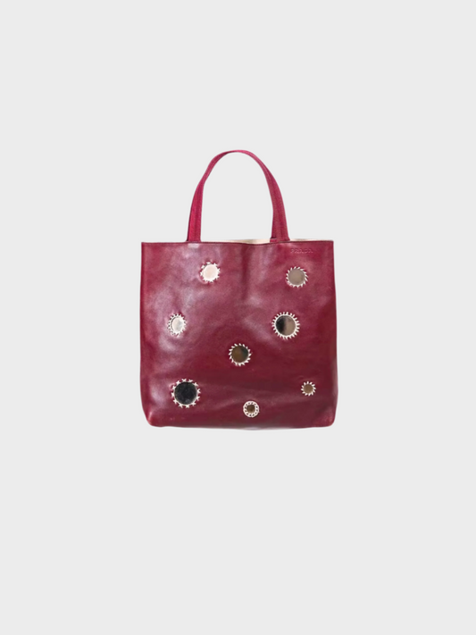 Prada SS 1999 Red Mirror Tote Bag