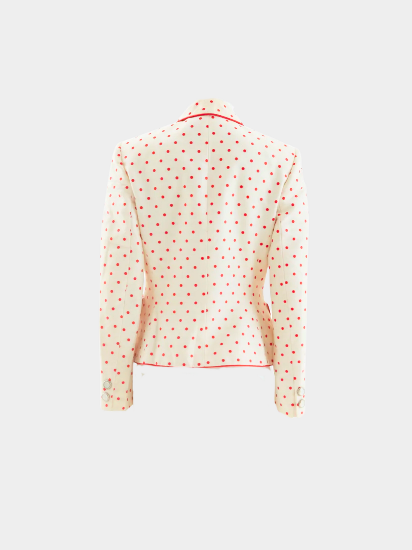 Gianni Versace 1990s Versus White polka dot blazer top