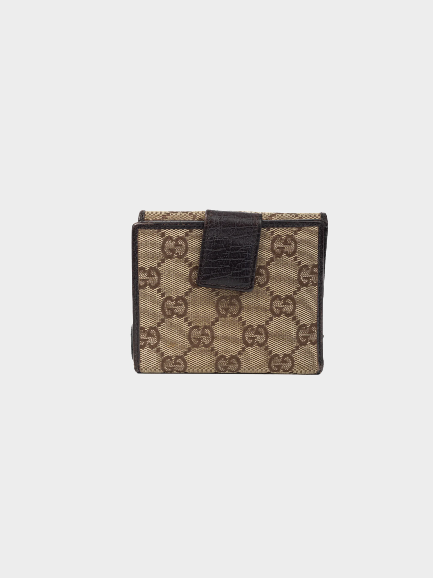Gucci 2000s Beige GG Canvas Bamboo Bifold Wallet