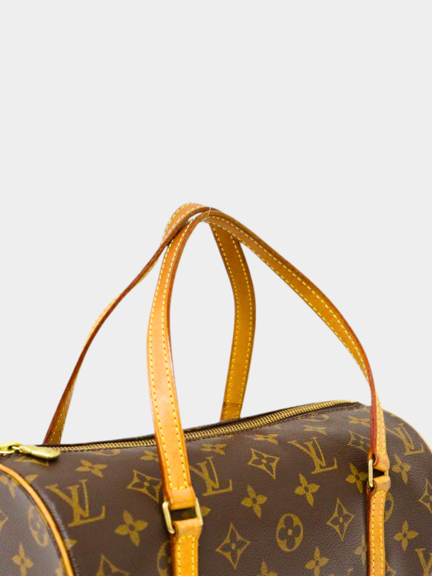 Louis Vuitton 2002 Monogram Coated Canvas Papillon 26 Barrel Bag