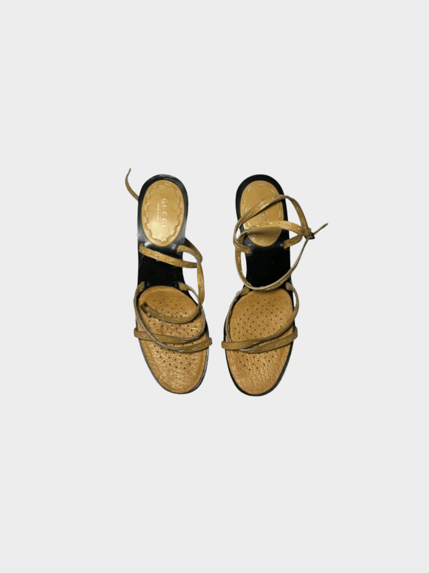 Gucci by Tom Ford SS 2002 Wrap Around Bamboo Heels