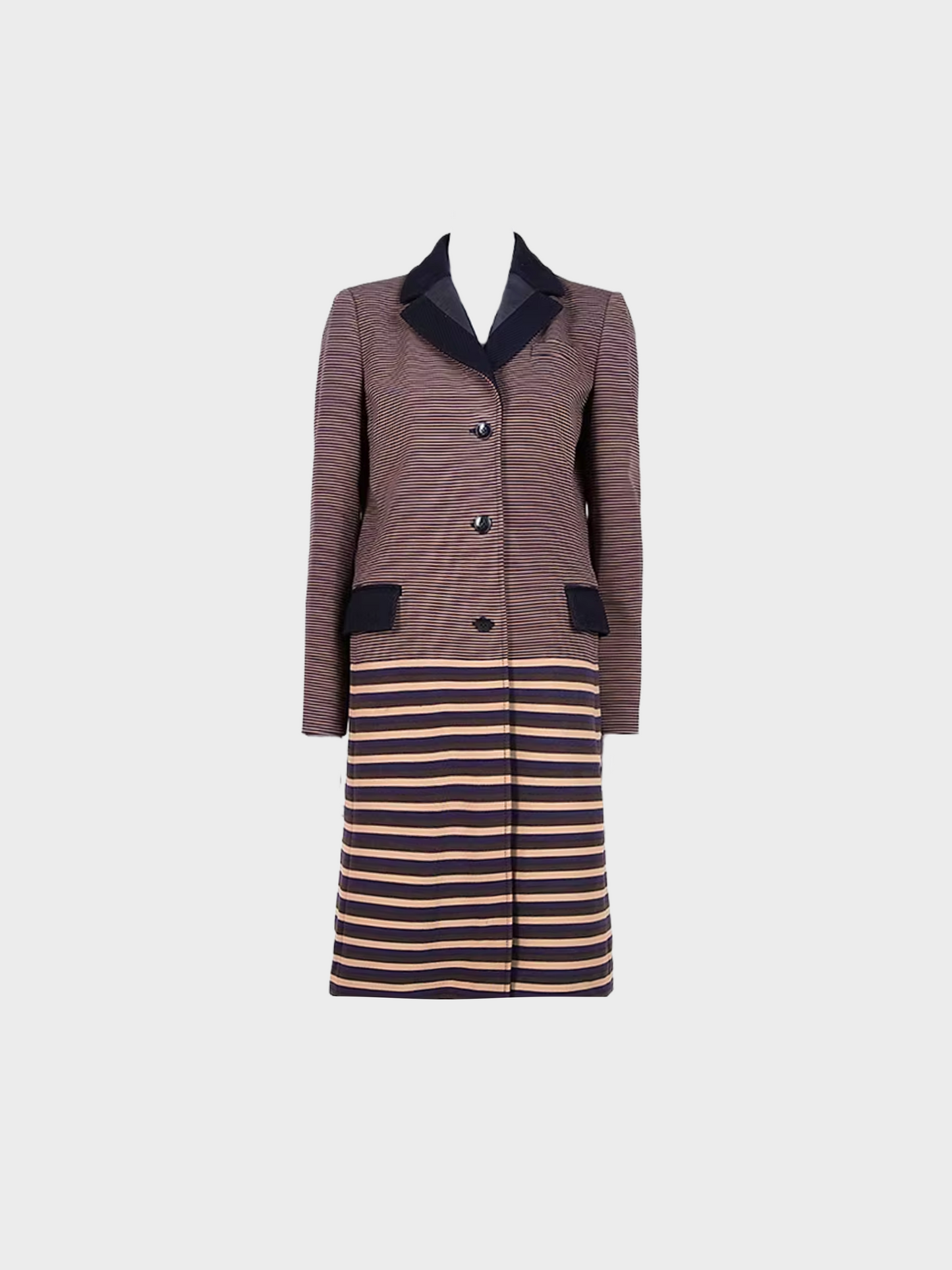 Miu Miu FW 2000 Multicolor Striped Coat