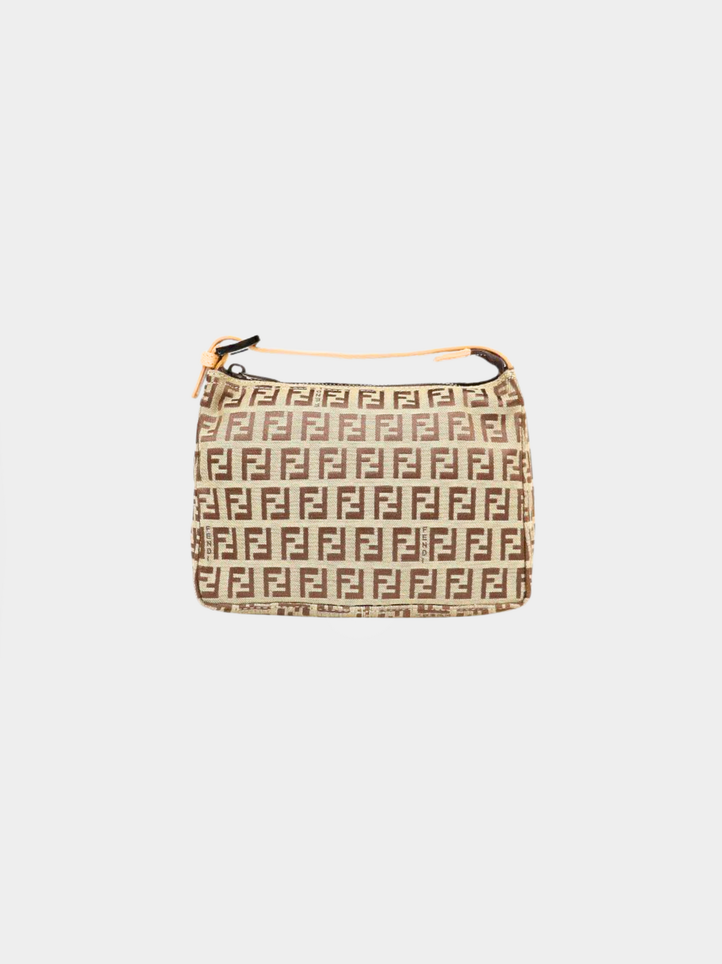 Fendi 2000s Beige Monogram Zucca Mini Handbag