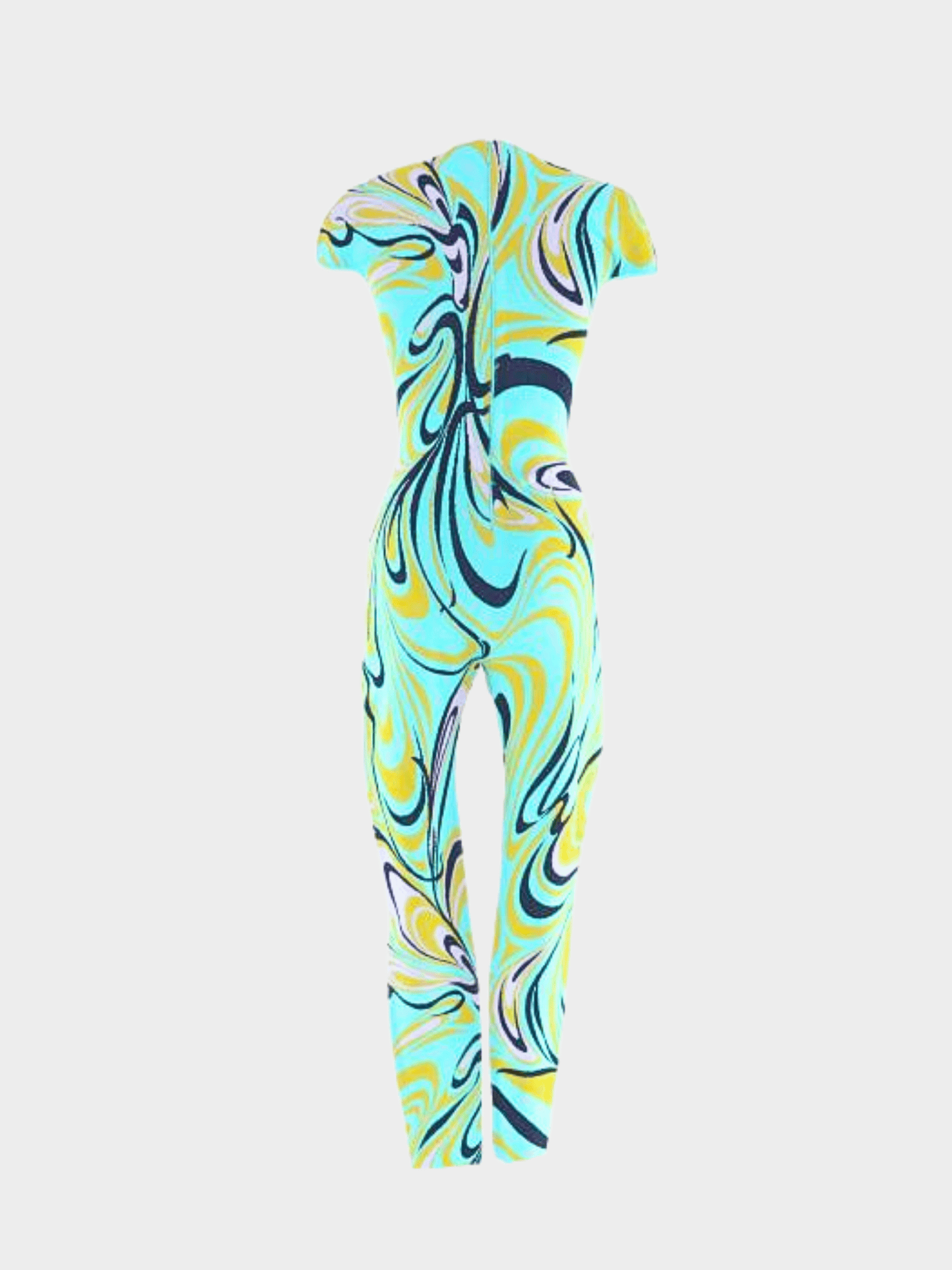 Emilio Pucci 2010s Green Graphic Print Jumpsuit