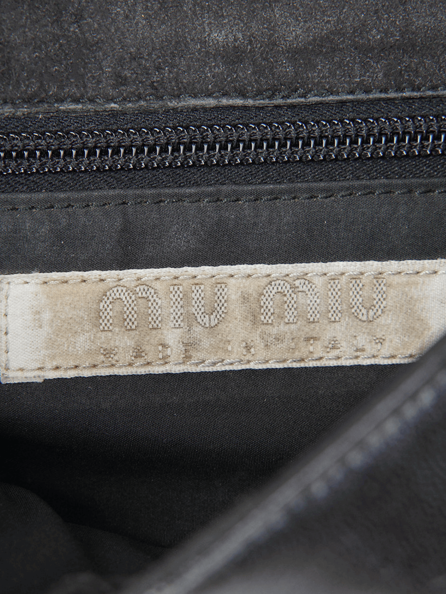 Miu Miu FW 1999 Black Leather Mesh Bag