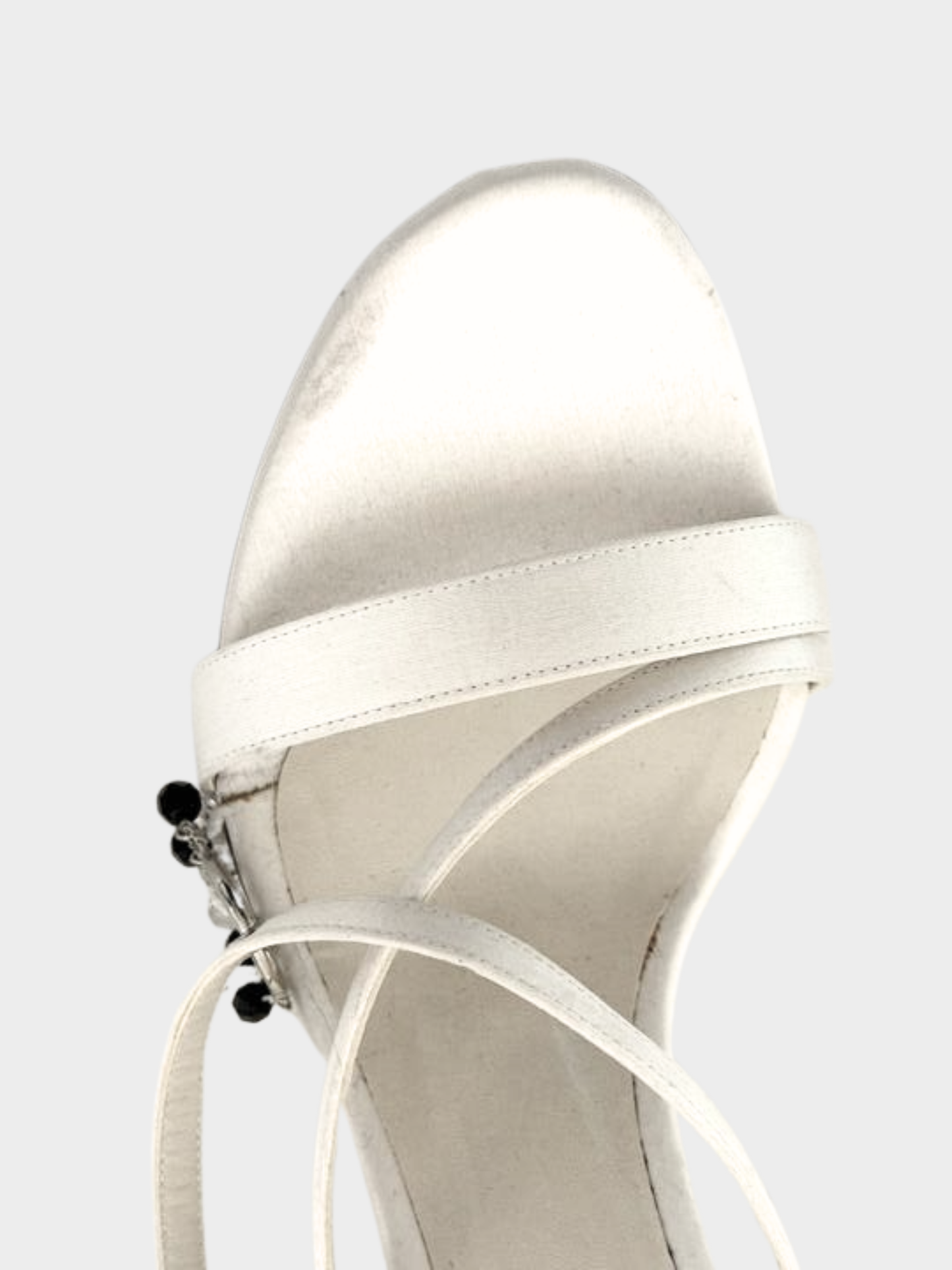 John Galliano 2000s White Leather Charm Gazette Heels