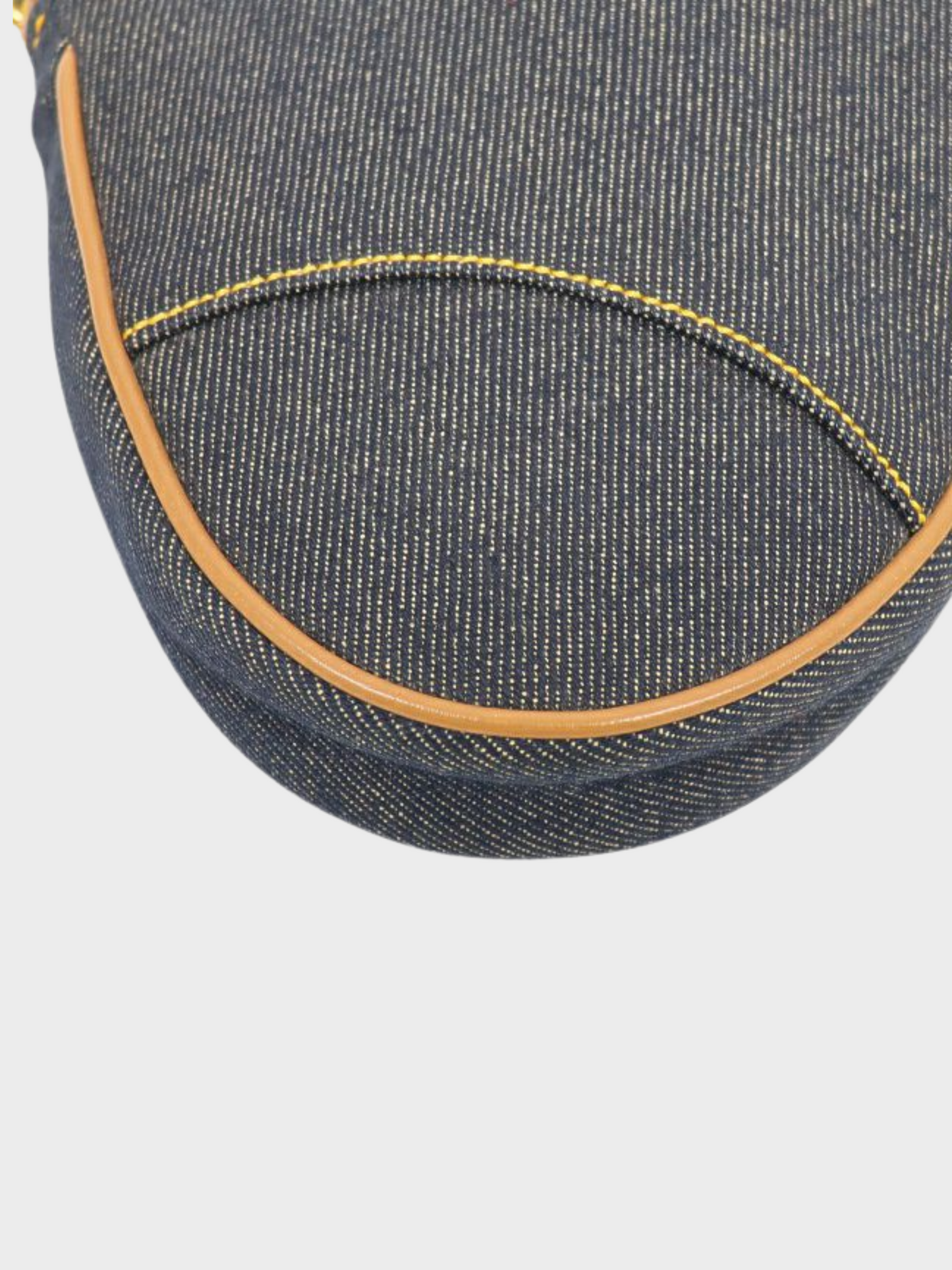 Christian Dior 2000s Blue Denim Mini Saddle Bag