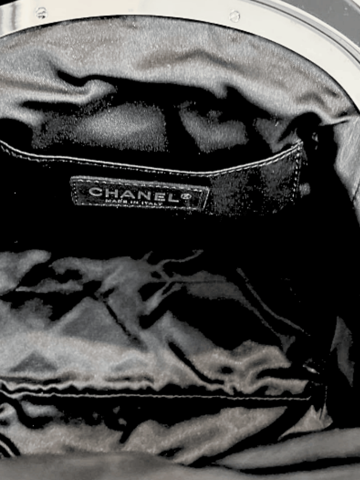 Chanel 2005-2006 Black Leather CC Patchwork Handbag