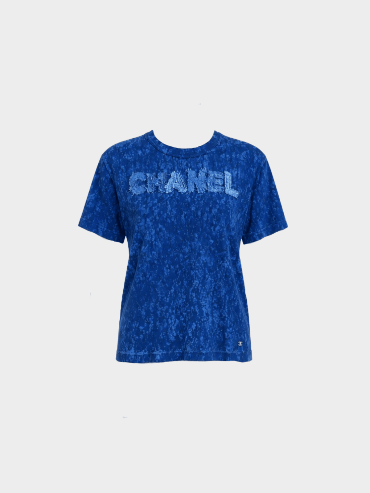 Chanel 2020s Blue Patchwork Logo Shirt