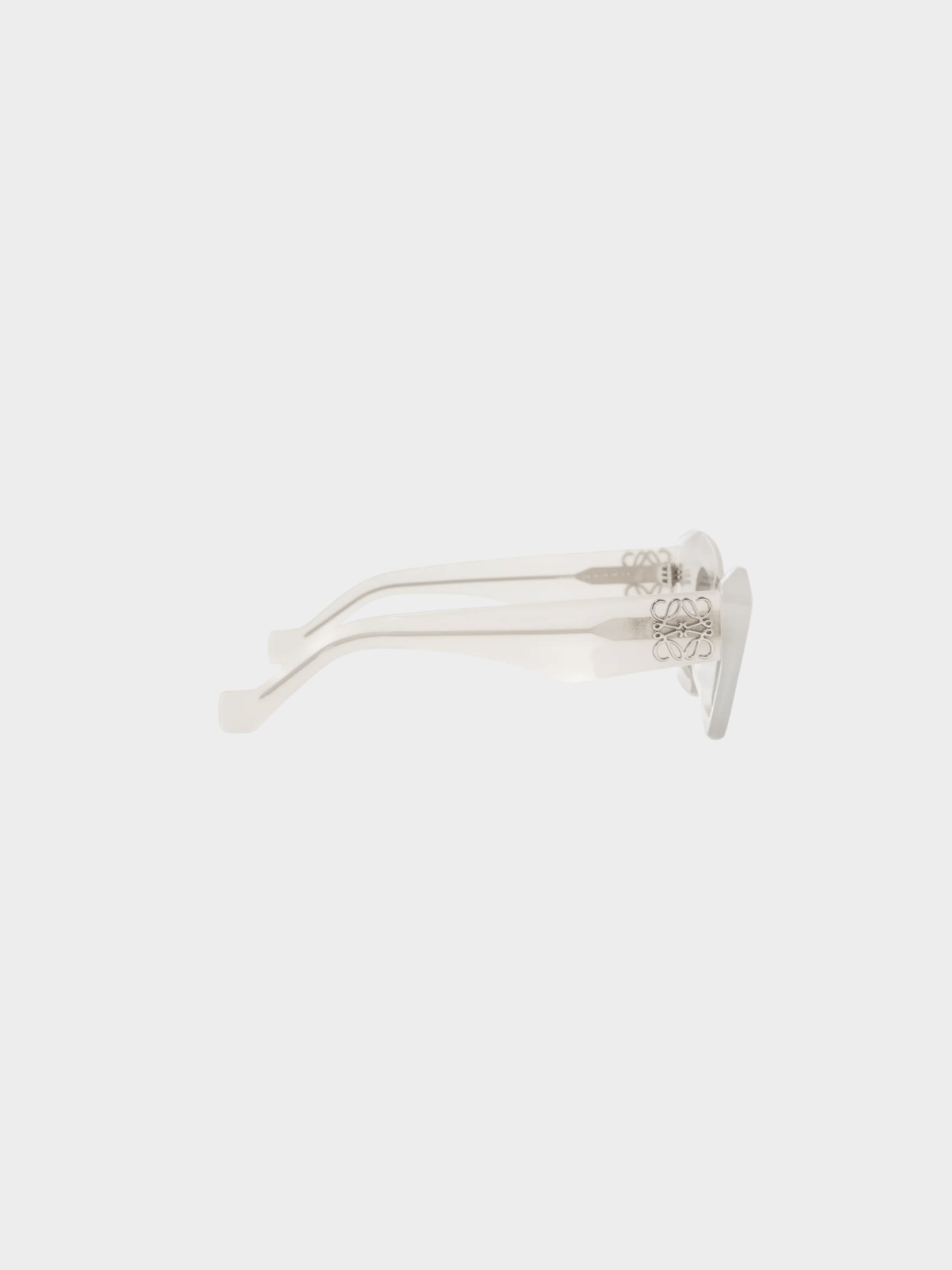 Loewe 2020s Transparent White Anagram-Temple Cat-Eye Sunglasses