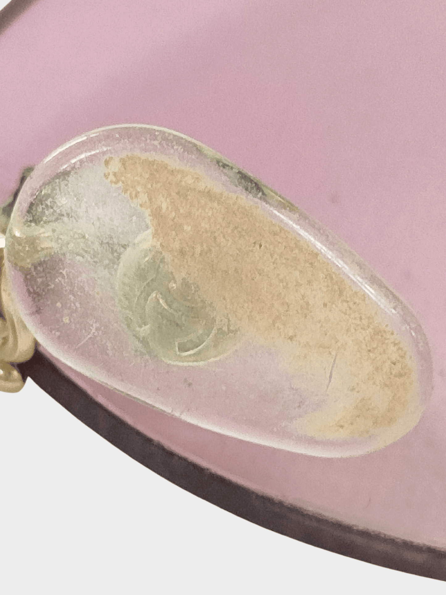 Chanel 2000s Pink Rimless CC 4003 Oval Sunglasses