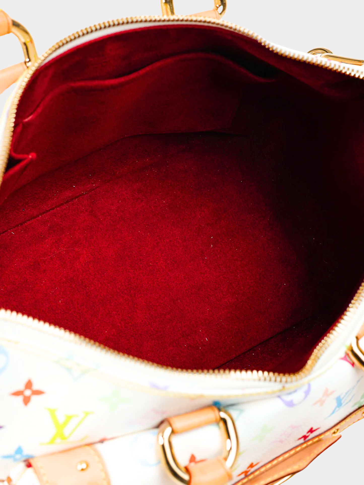 Louis Vuitton 2007 Takashi Murakami White Multicolor Rita Monogram Bag