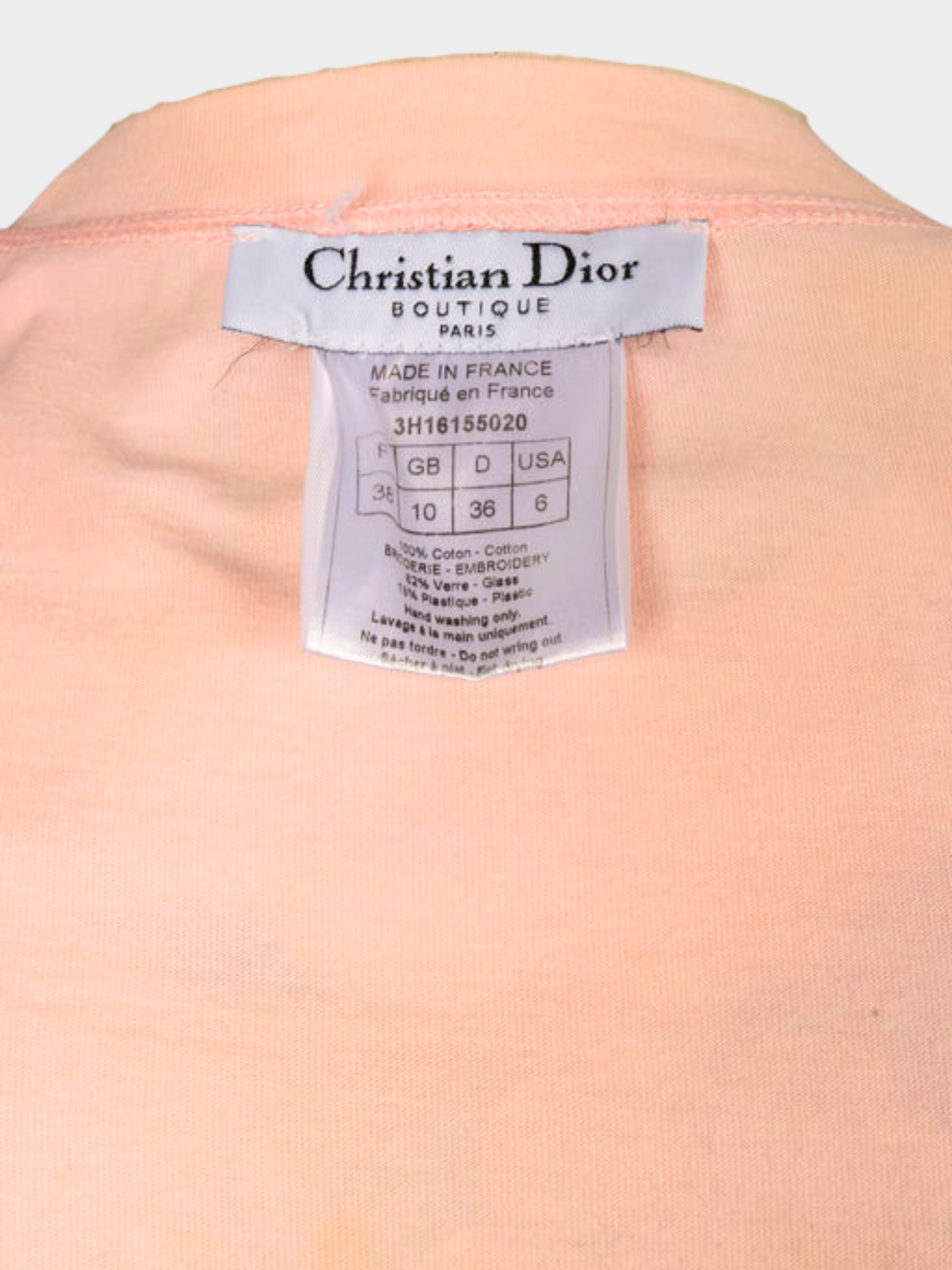 Christian Dior FW 2003 Pink J'adore Dior Tee