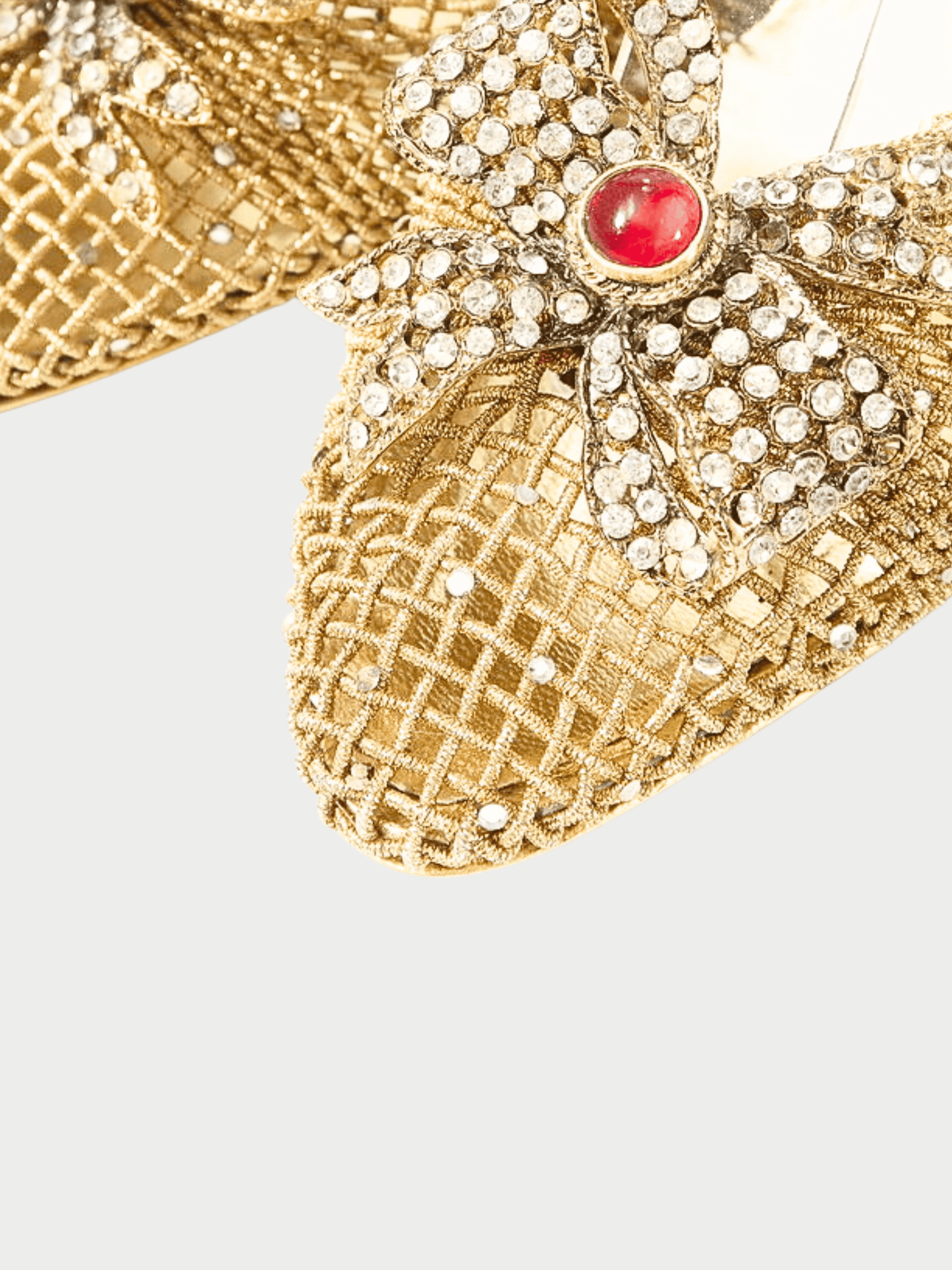 Chanel 2000s Rare Gold Mesh Slingback Heels