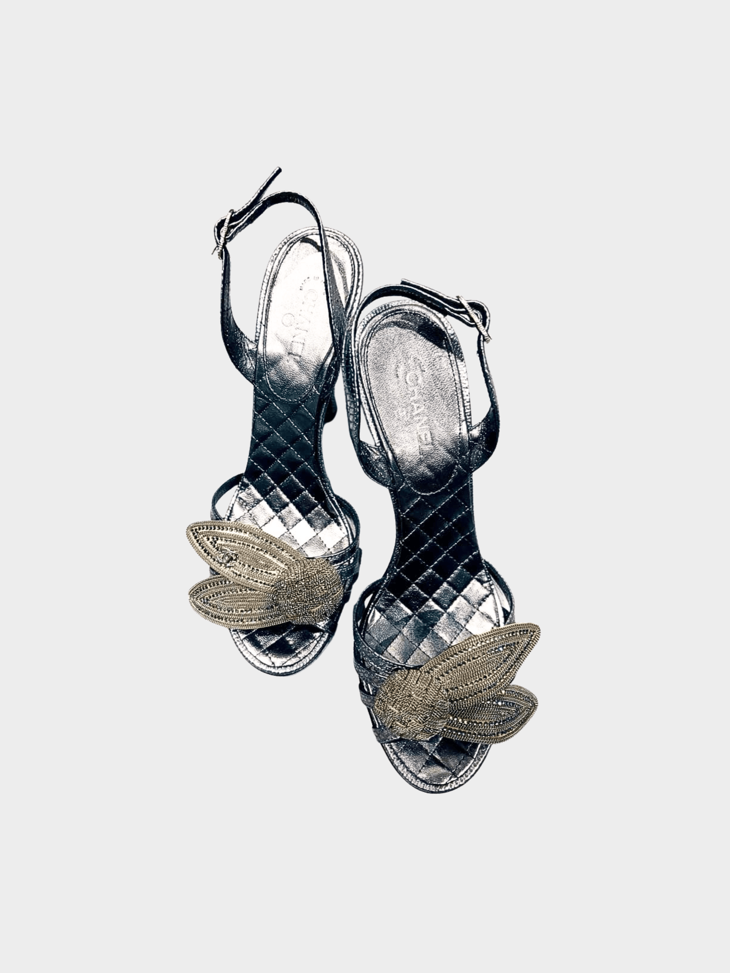 Chanel FW 2007 Silver Embellished Chain Heel