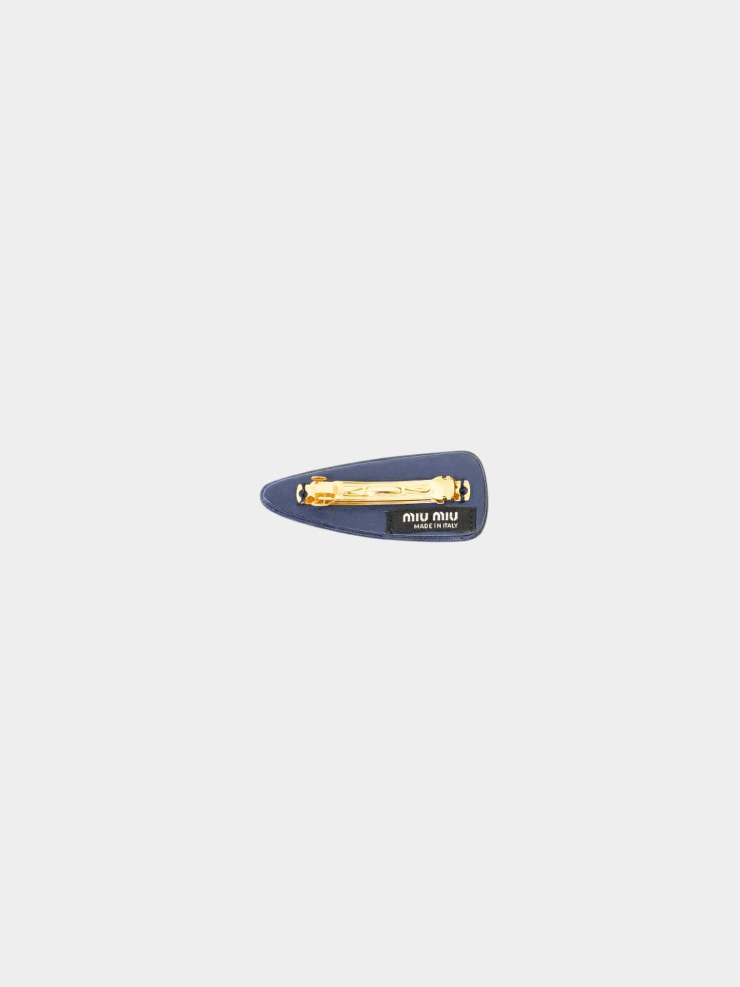 Miu Miu 2010s Blue Leather Hairpin Barrette