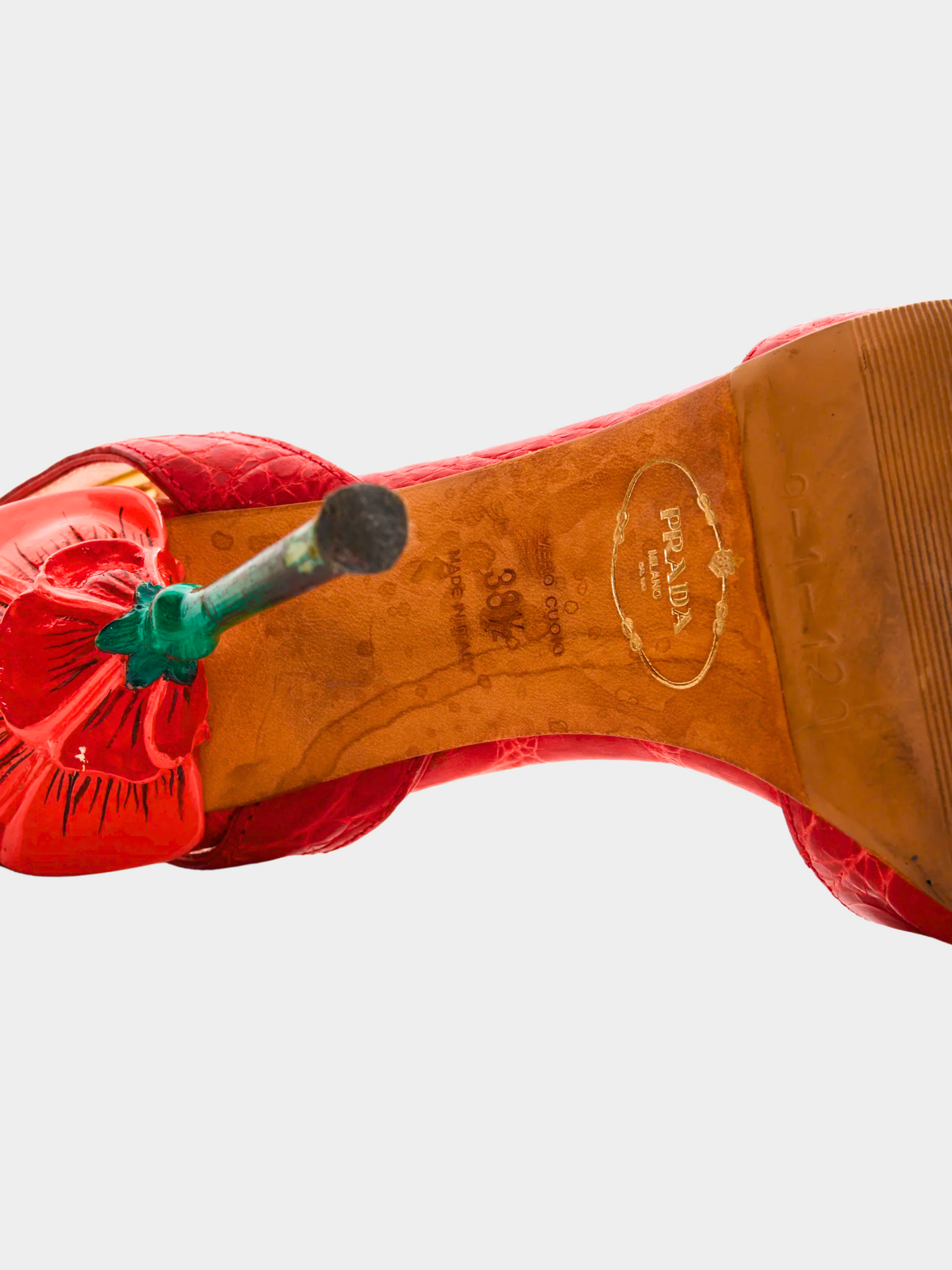 Prada 2000s Red Strawberry Cocco Heels
