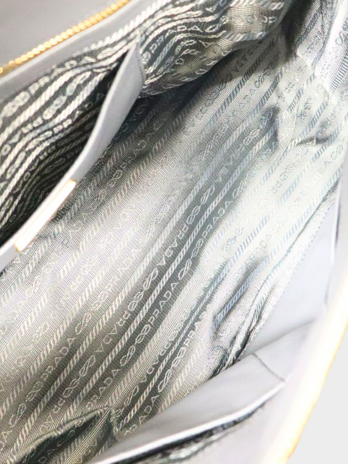 Prada 2000s Gray Tessuto Nylon 2-Way Bag