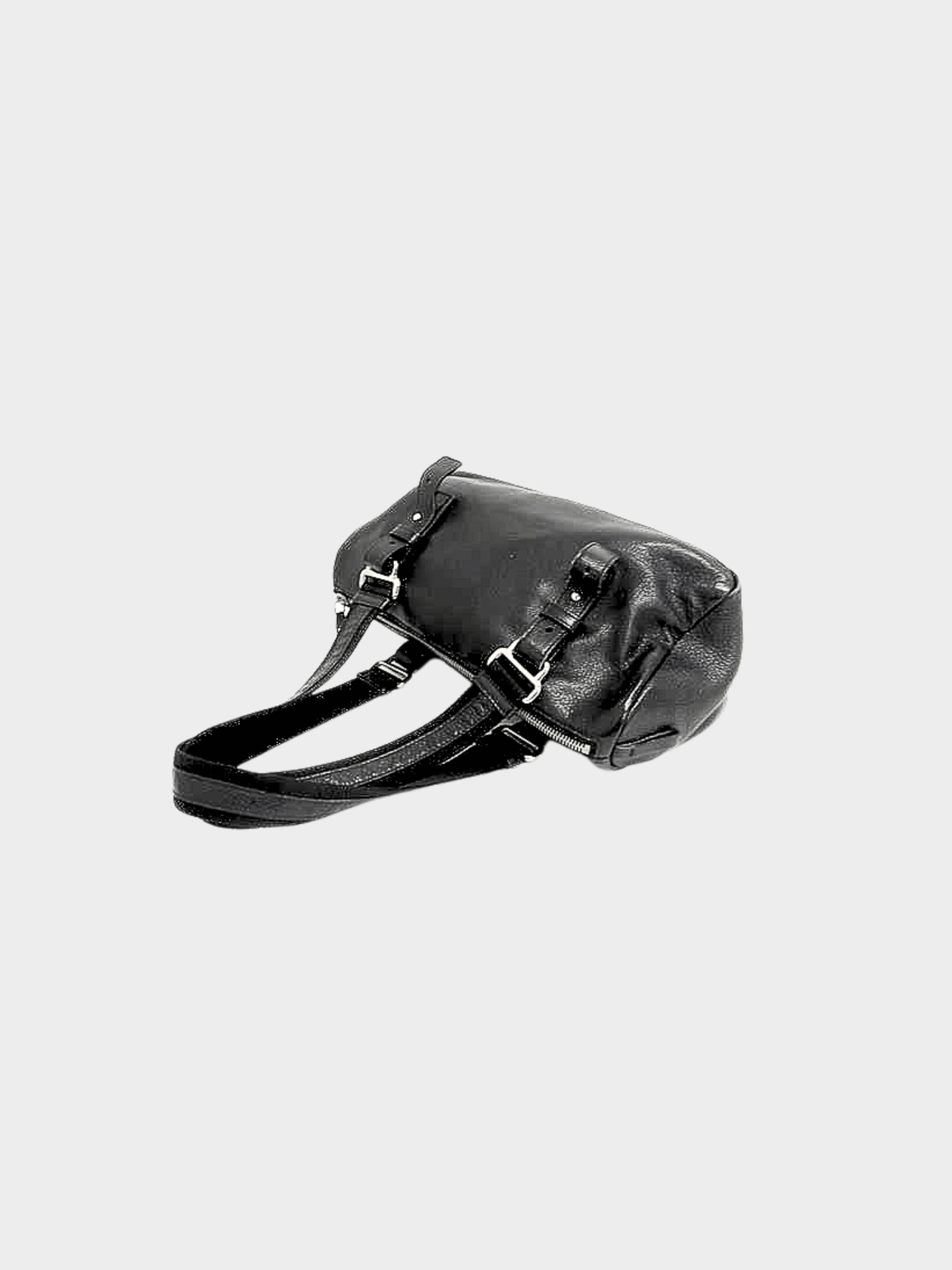 Yves Saint Laurent 2000s Black Leather Handbag Mini Boston Bag