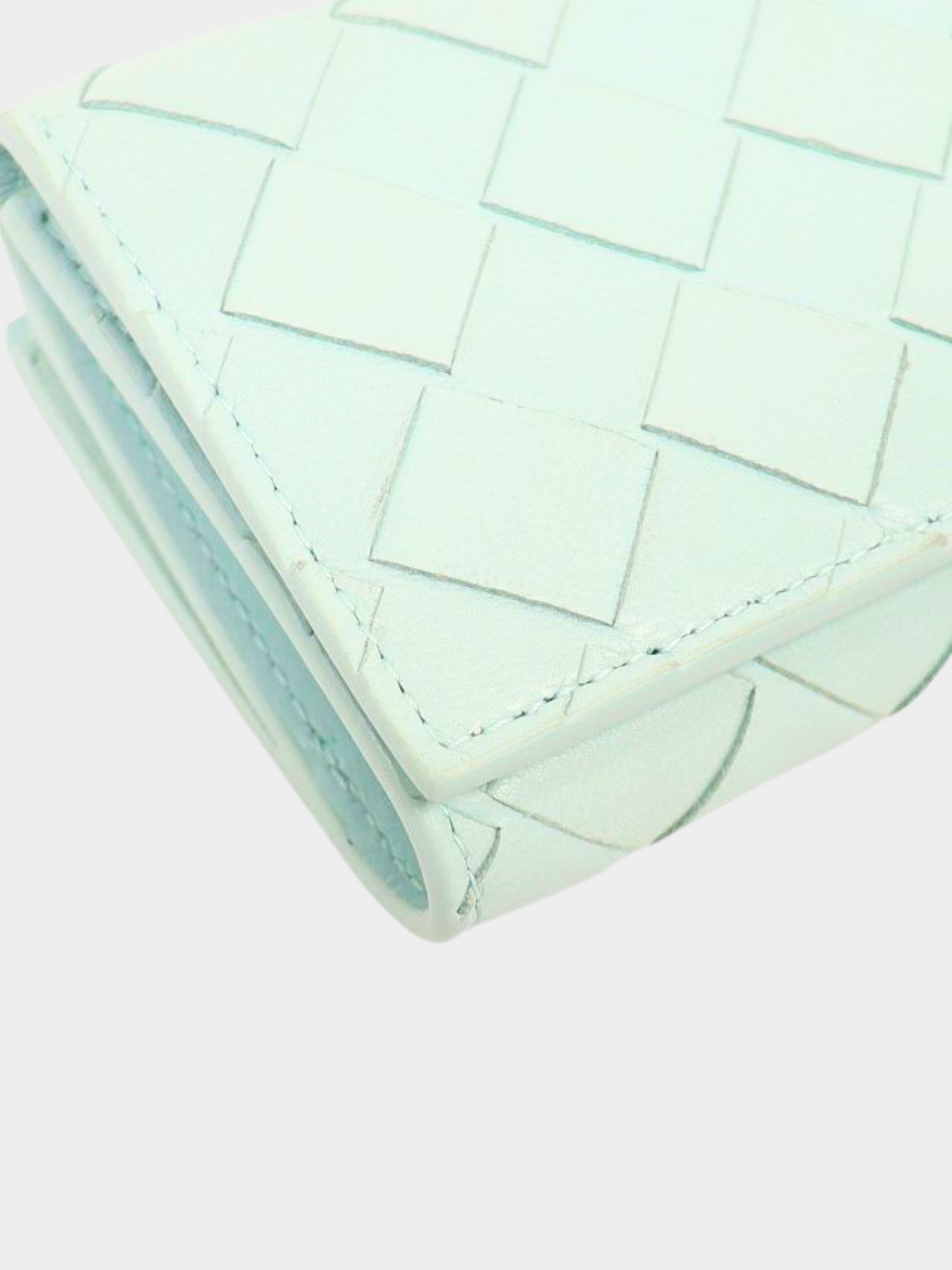 Bottega Veneta 2010s Light Blue Intrecciato Wallet