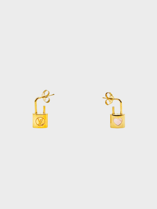 Louis Vuitton 2023 Gold Cadenas Heart Earrings