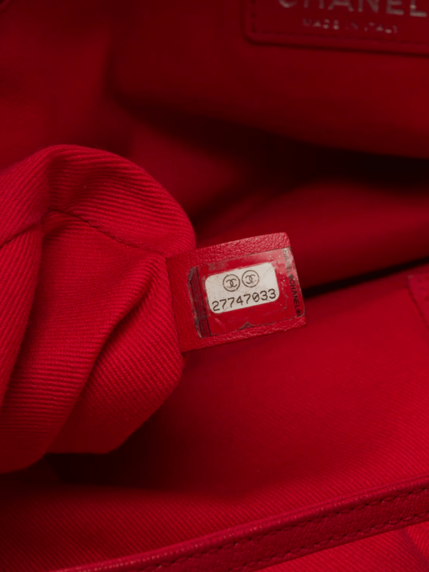 Chanel 2019 Red Orange Canvas Large Double Face Shopping Tote