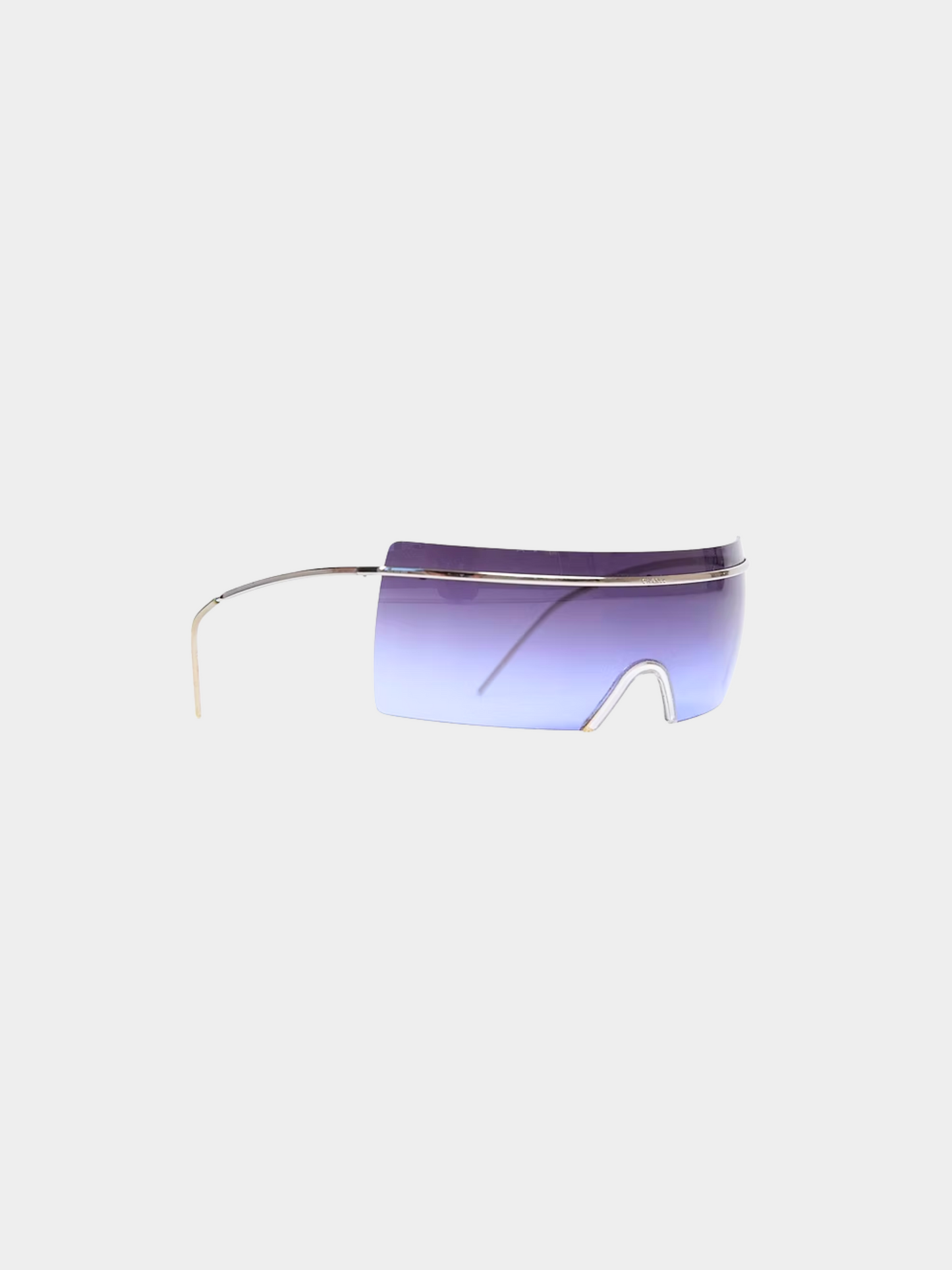 Chanel 2000s Purple Shield Square Sunglasses