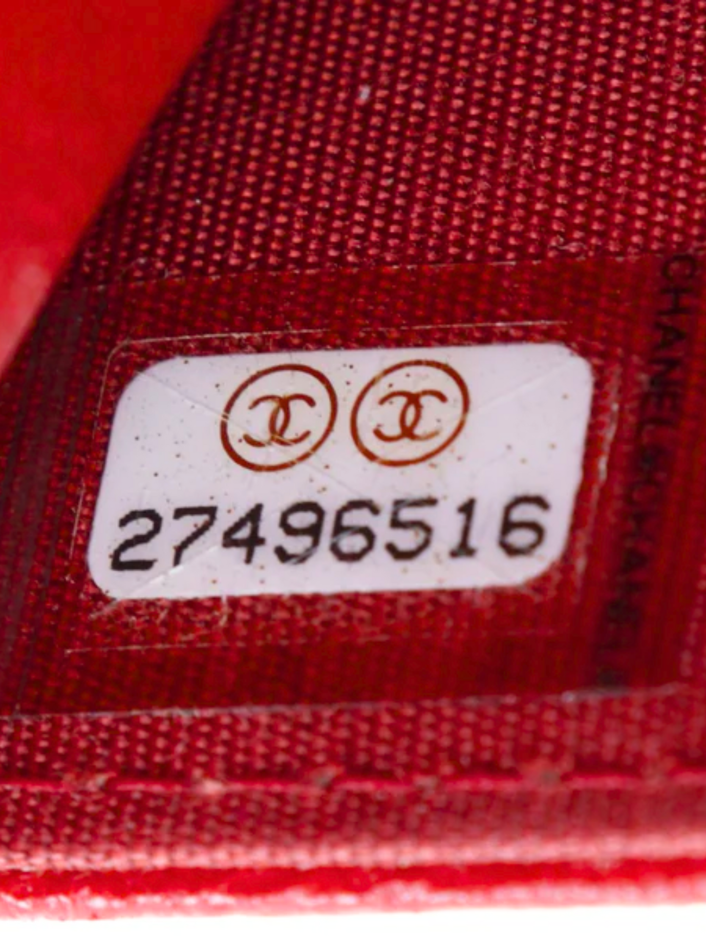 Chanel 2019 Red Studded Matelasse Chain Wallet