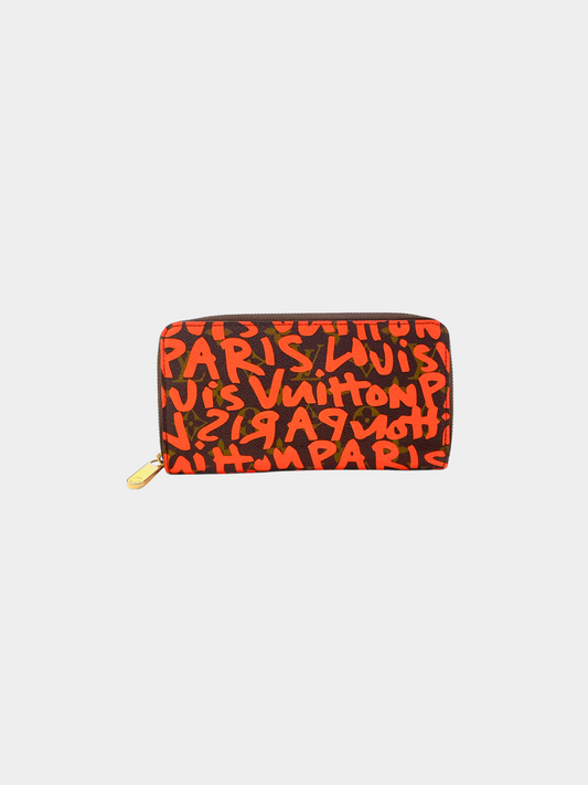 Louis Vuitton 2009 Brown monogram graffiti zippy wallet