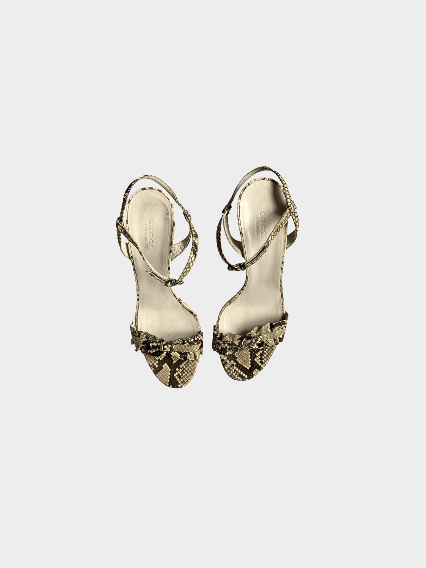 Gucci 2000s Python Sandal Heels