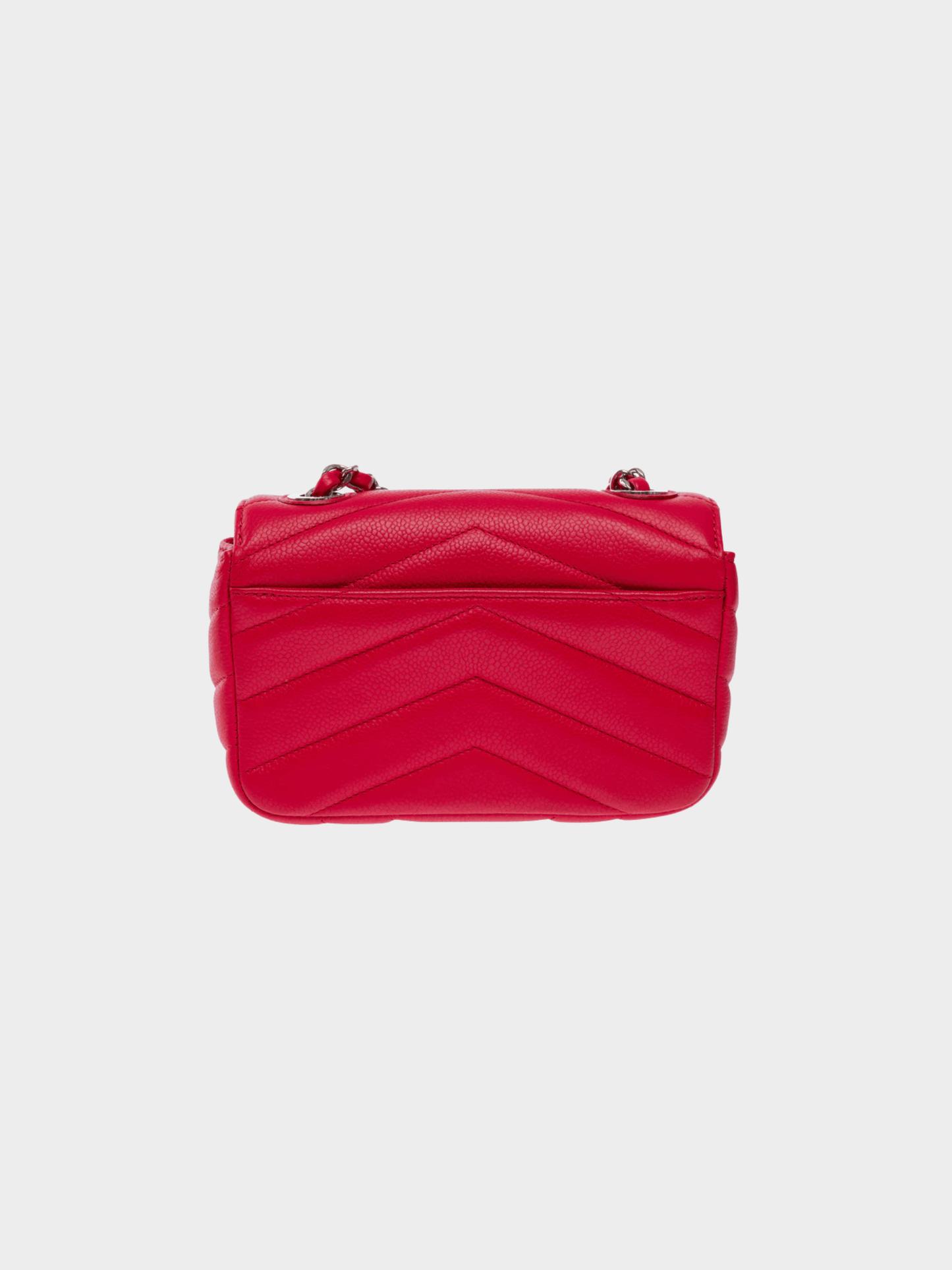 Chanel 2017 Red Mini Lady Chevron Flap Bag