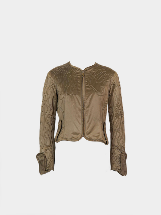 Issey Miyake FW 2004 Brown Zip Long Sleeve