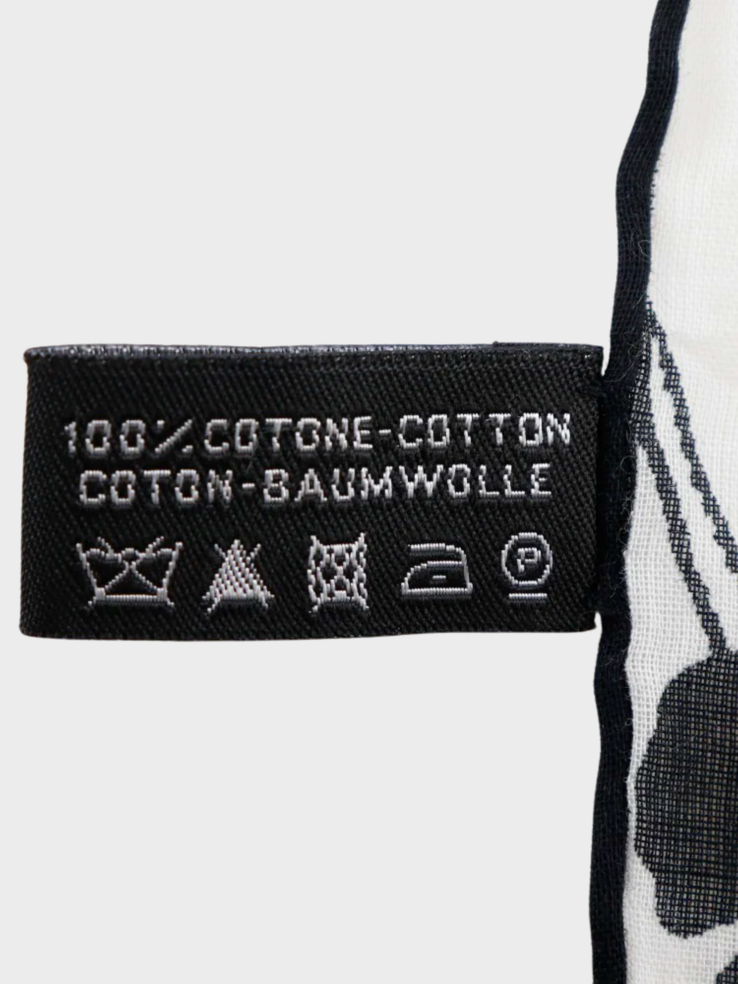 Chanel 2000s White Jacket Pattern Coco Mark Scarf